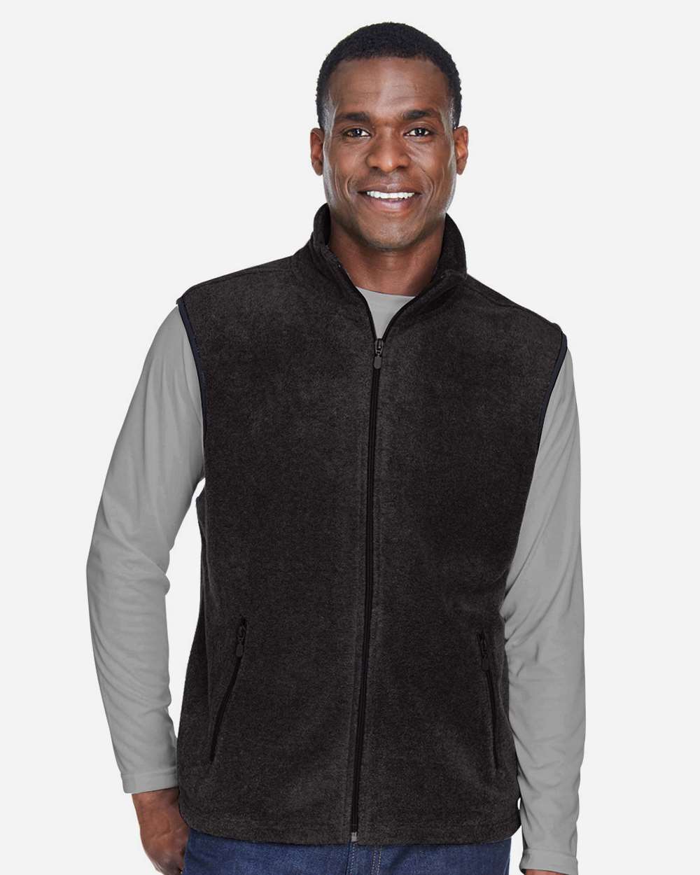 Harriton M985 - Unisex Fleece Full-Zip Vest