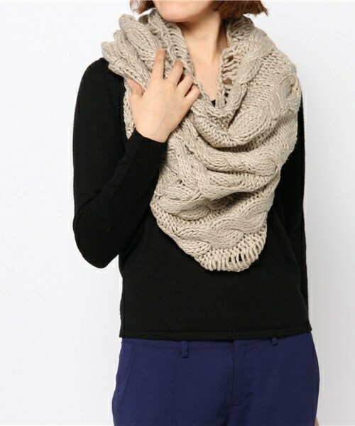 DETAILS（ディテールズ）の「DETAILS/2WAYケーブルKNITスヌード&ケープ