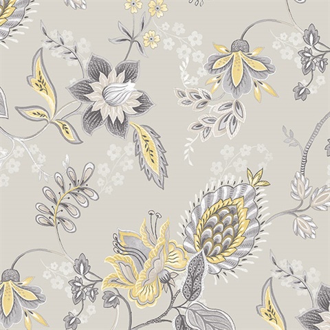 Pattern GC29829 Jacobean Floral Wallpaper from Manor House by Norwall