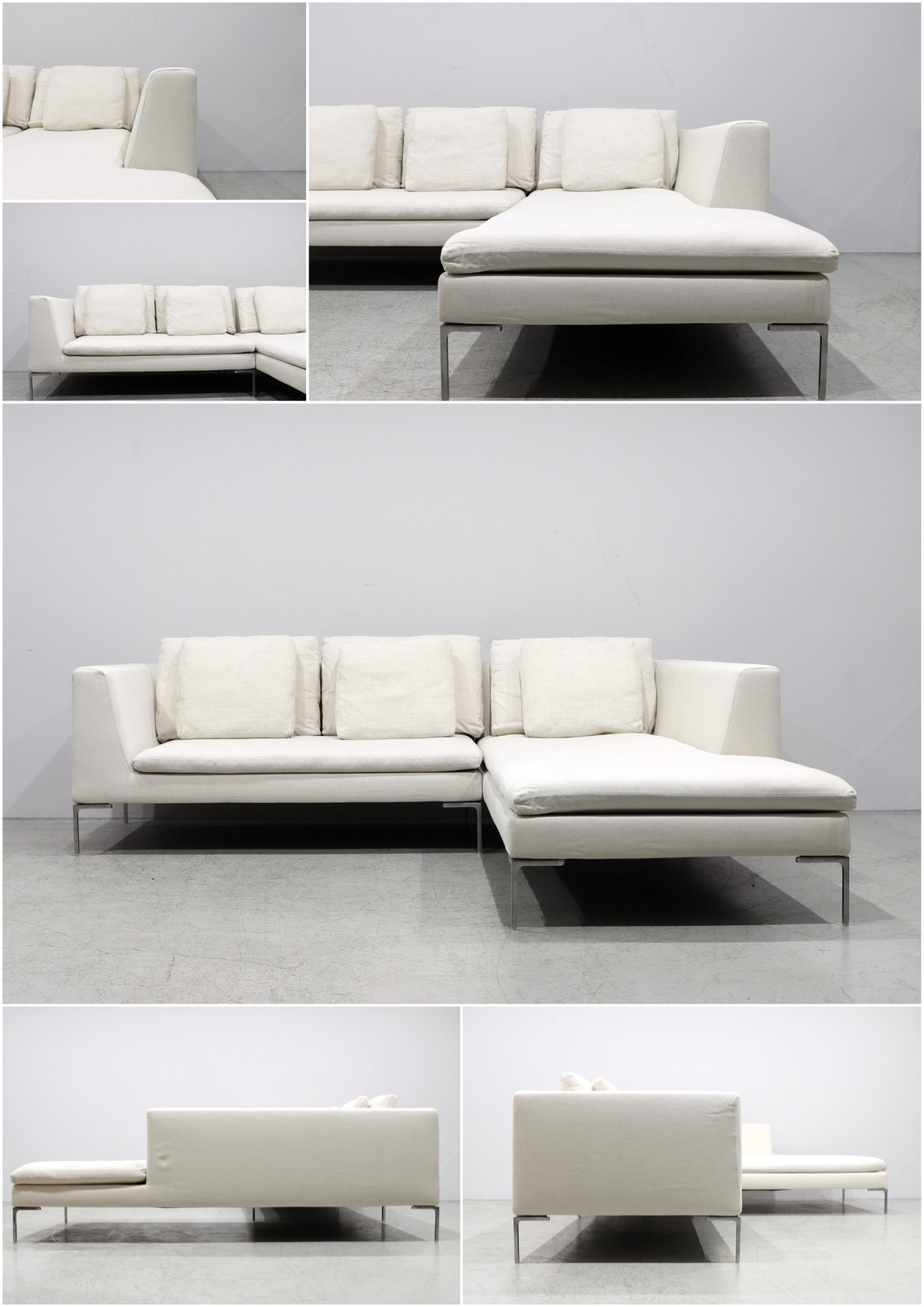 B&B Italia｜CHARLES カウチソファ ファブリック張替え済 - 中古家具