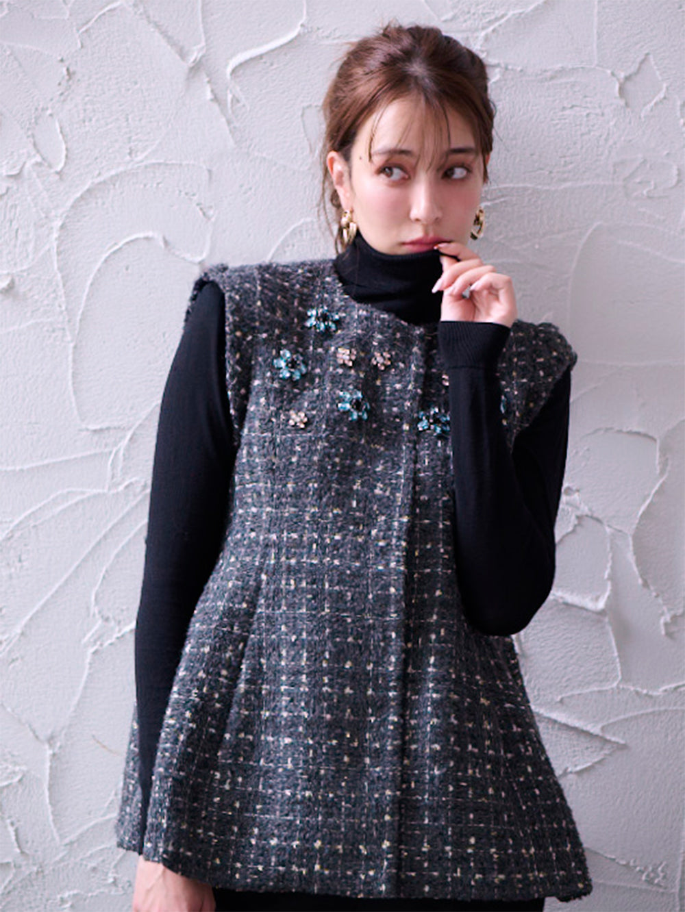 ビジューツイードベスト｜【公式】Chestyオンラインショップ