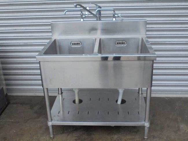 中古厨房機器 販売・買取の大阪厨房本舗/マルゼン ステンレス 2槽