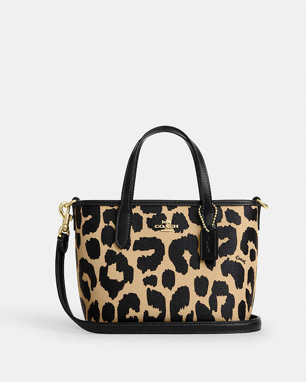 公式】コーチアウトレット | シティ ミニ トート バッグ・レオパード