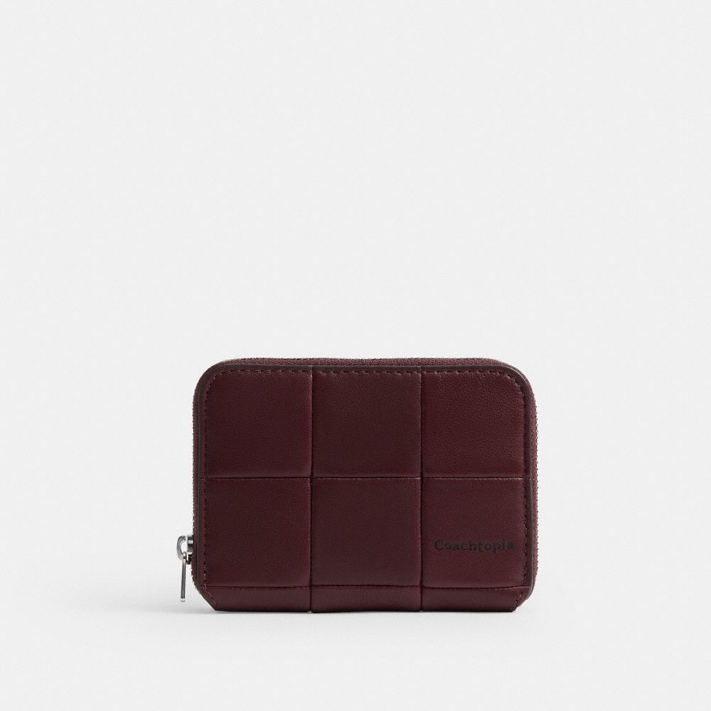 Zip Around Wallet In Checkerboard Upcrafted Leather | Coachtopia ™