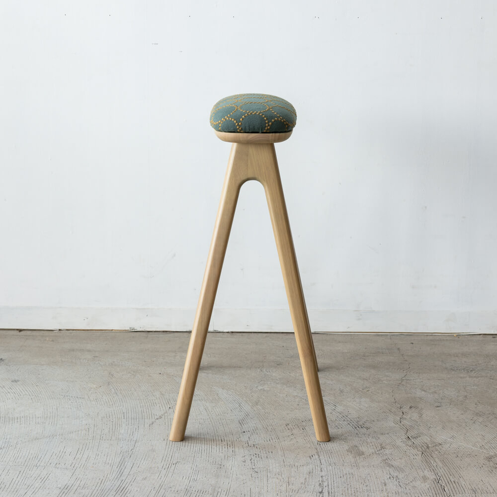 送料込】キッチンスツール(H630)＋張地ミナペルホネン tambourine