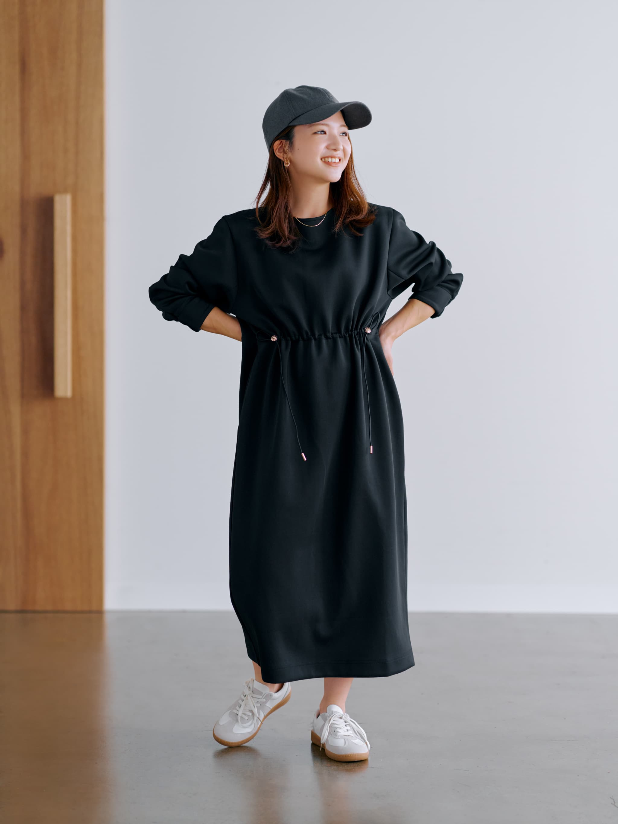 ドロストデザインダンボールワンピース-short & regular | 小柄・低