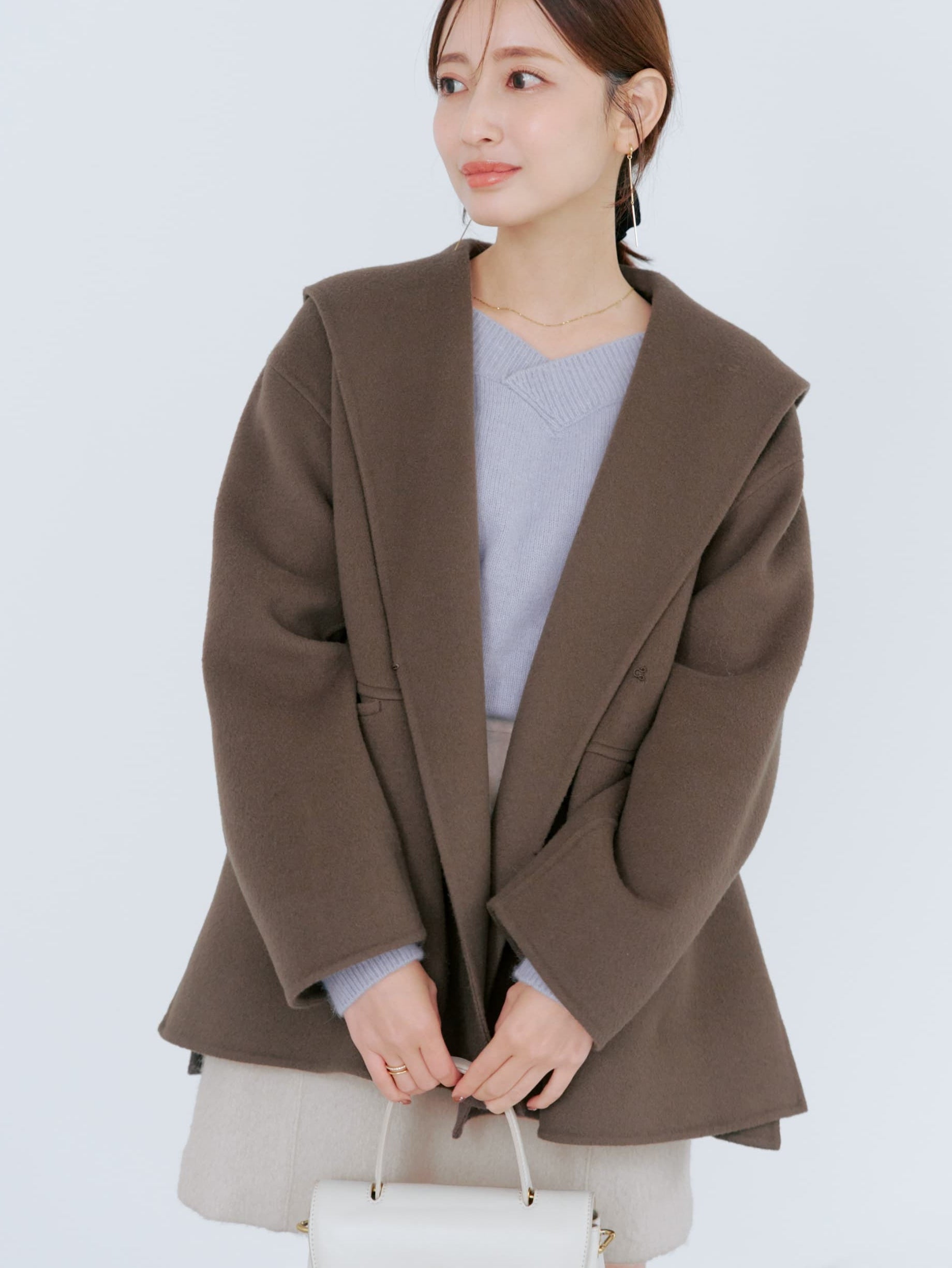 ウールリバーミドルコート | 小柄・低身長女性向けファッション通販