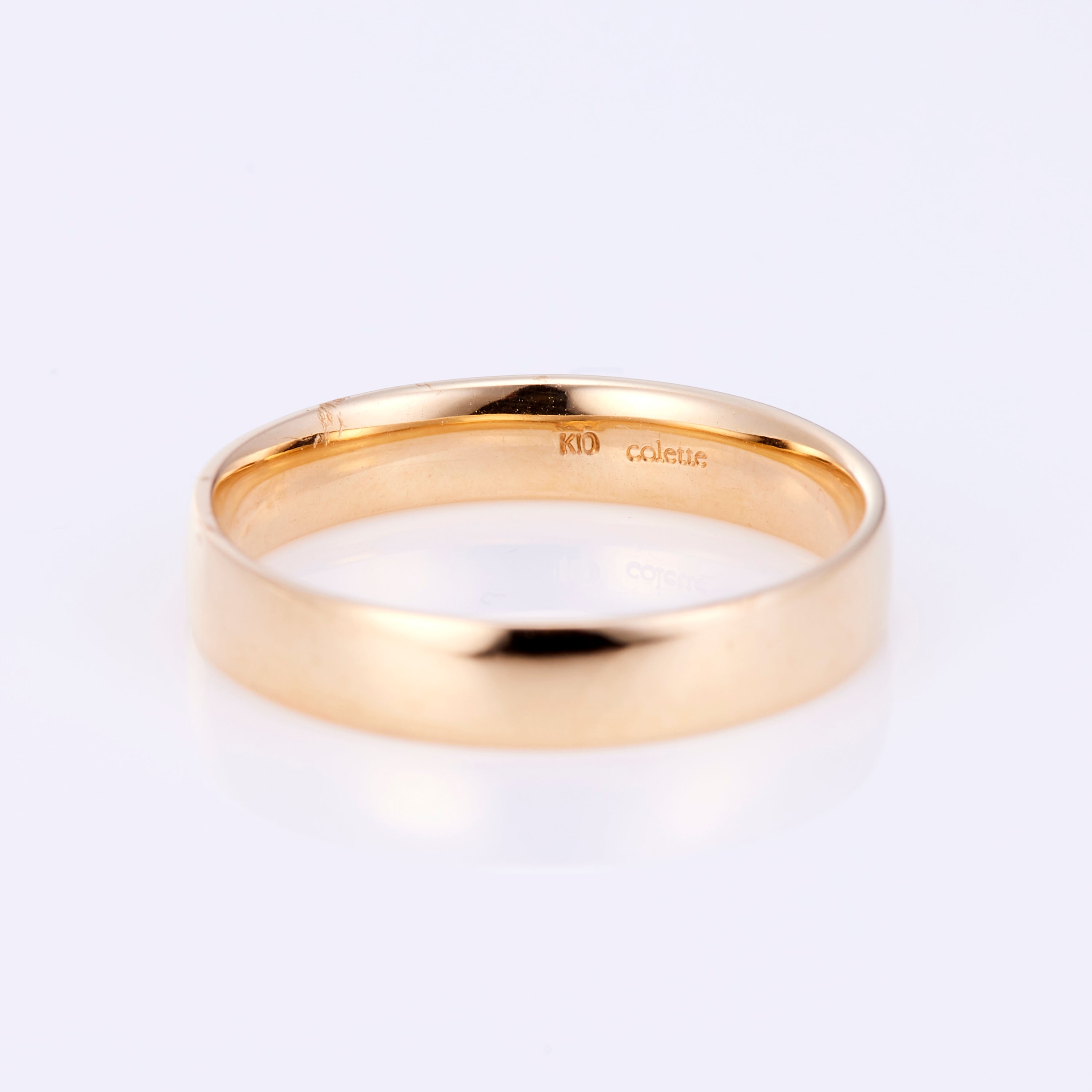 K10YG プレーン ゴールドリング – COLETTE GIFT