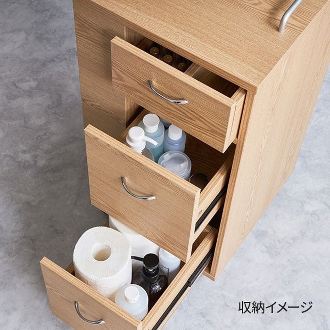 エトゥベラ] 折りたたみ ネイルテーブル MO1 木目ナチュラルブラウン