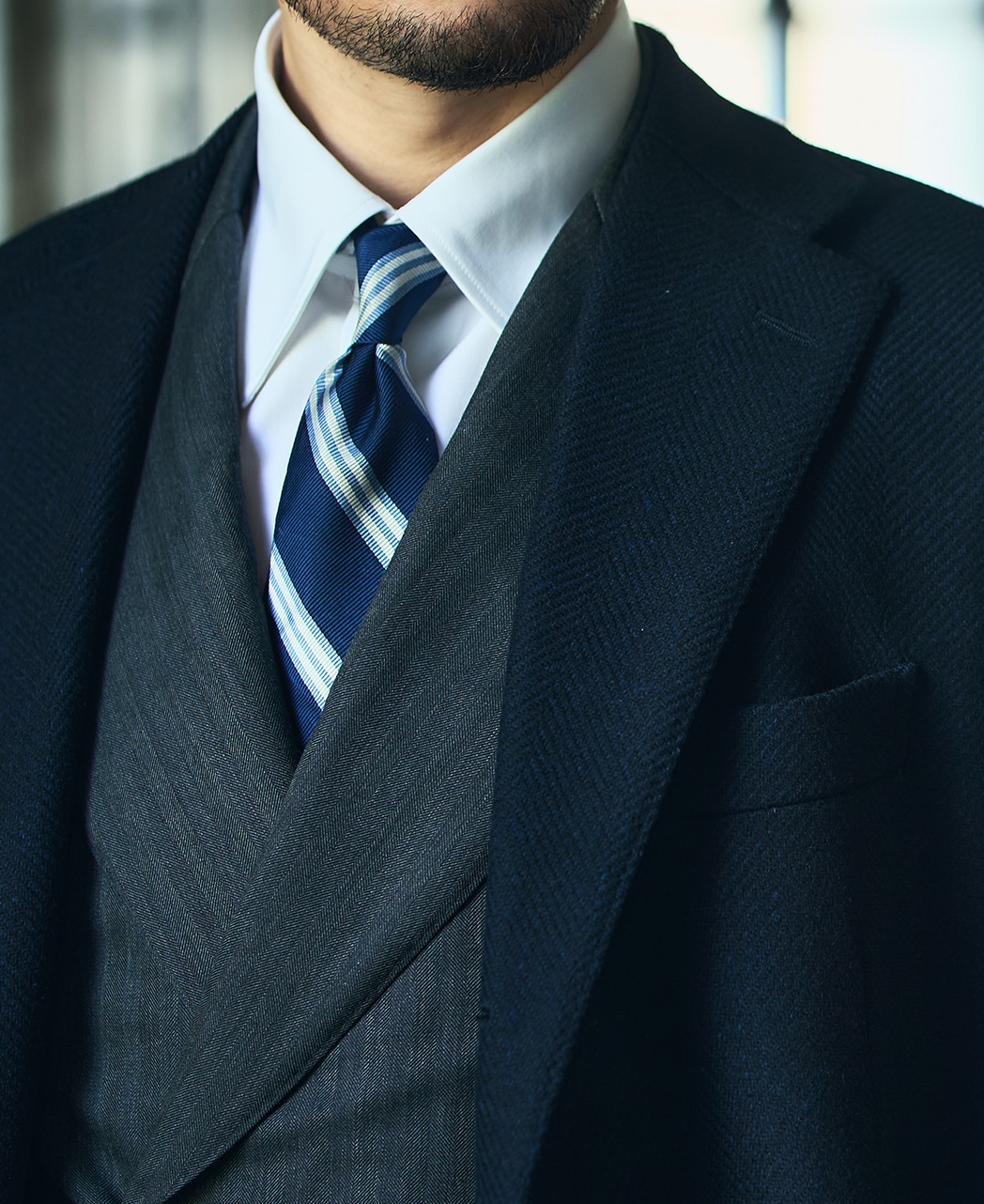 ウールチェスターコート(XL(50) ブルー系): メンズ｜メーカーズシャツ