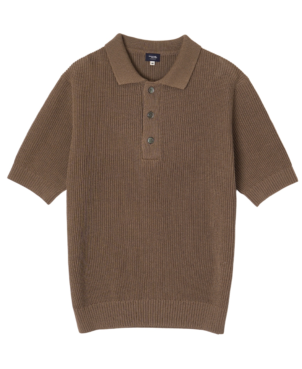 擬麻ニットポロシャツ(M ブラウン系): メンズ｜メーカーズシャツ鎌倉