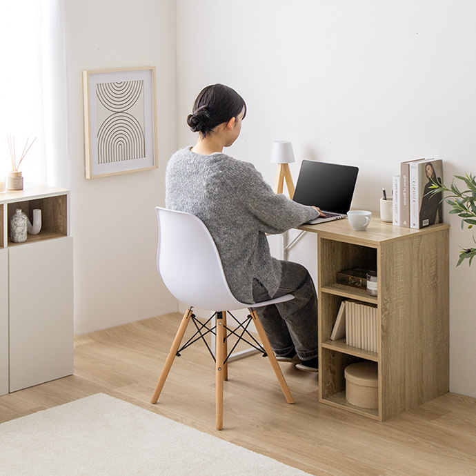 g350028]【4点セット】Pop ツインデスク+チェア2脚 パソコンデスク