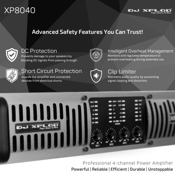 DJ Xplod XP8040 | 4-Channel Class H Power Amplifier(4x1440W)