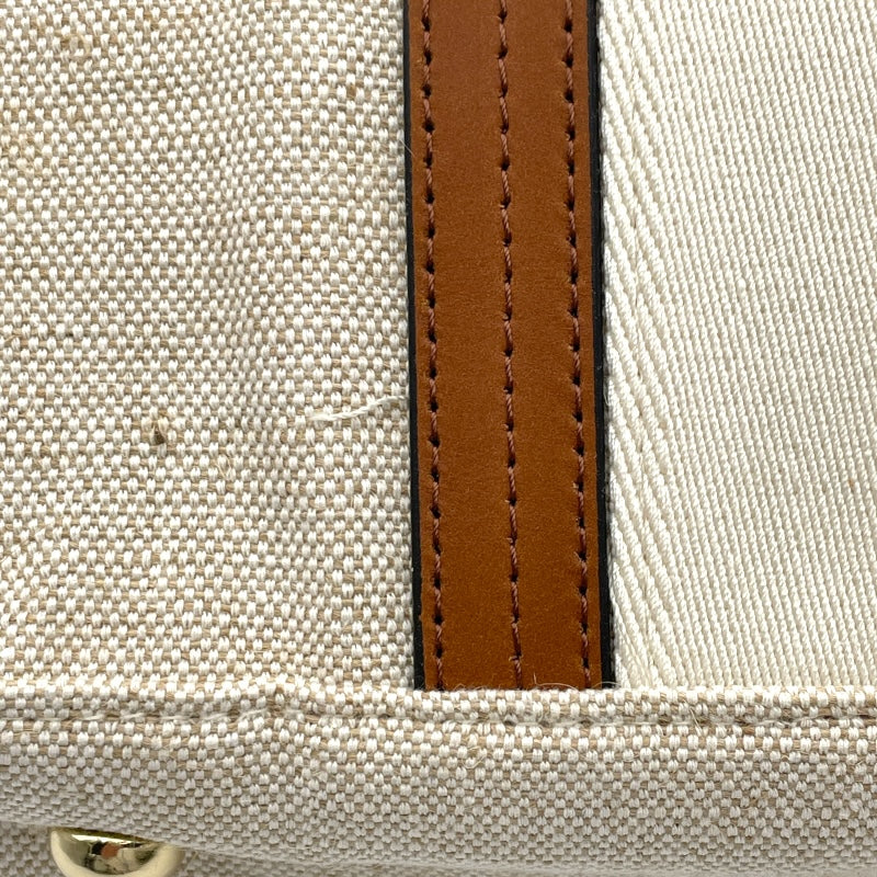 クロエ Chloe ロゴ マザーズバッグ アイボリー キャンバス・レザー