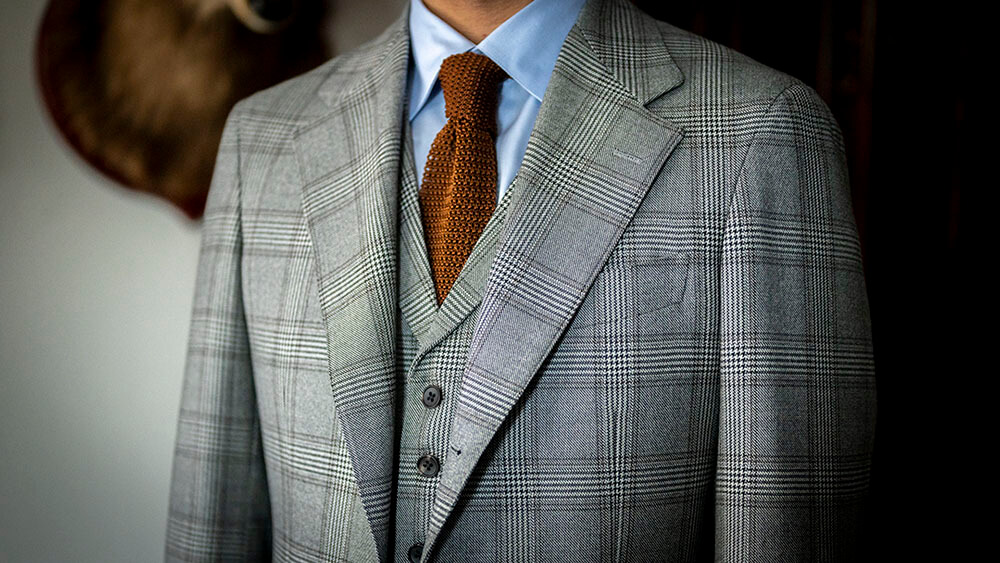 ONLY スーツ スリーピース イタリア生地 DRAGO チェック MIYUKI TOP