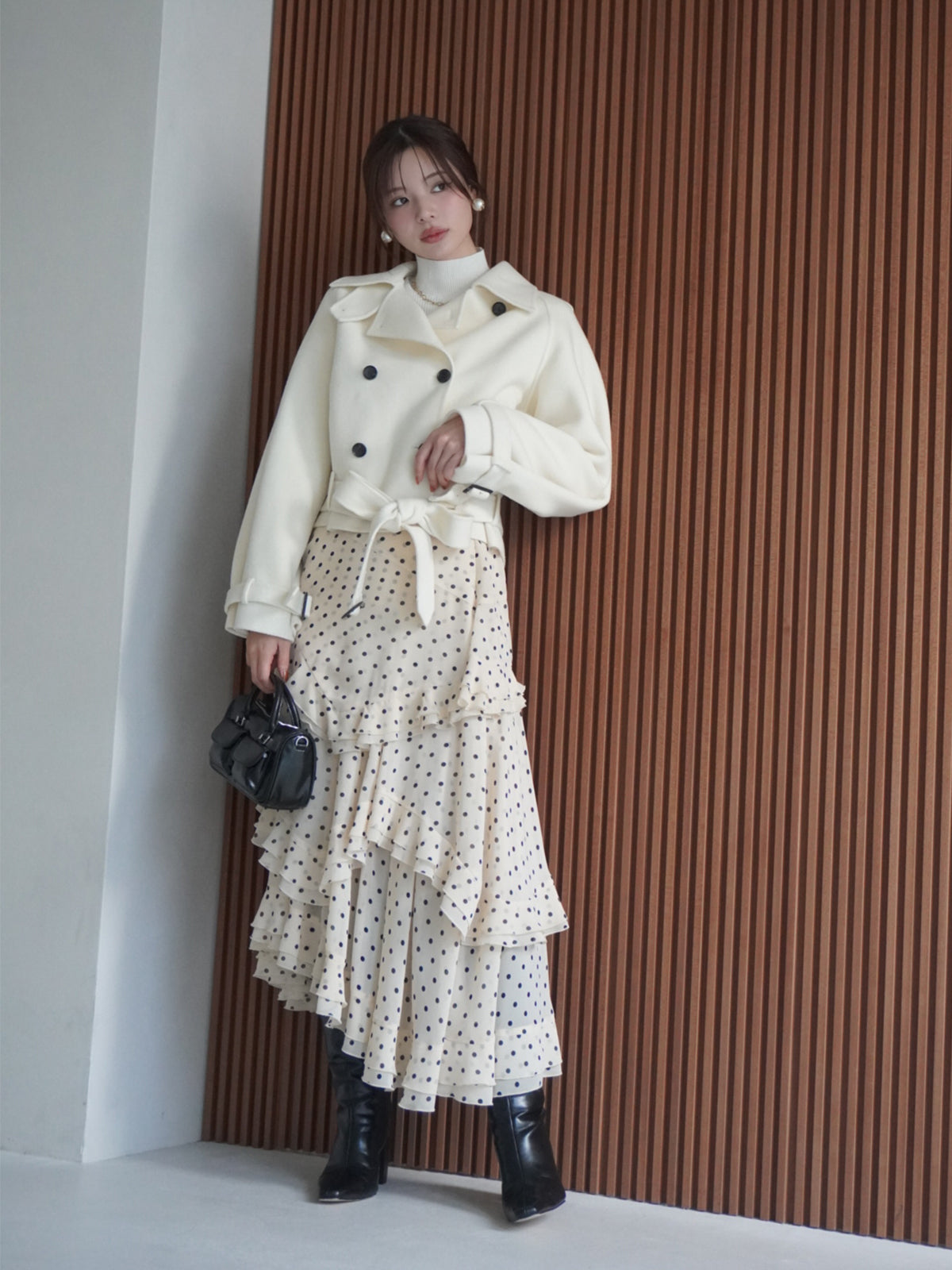 ウールショートトレンチコート