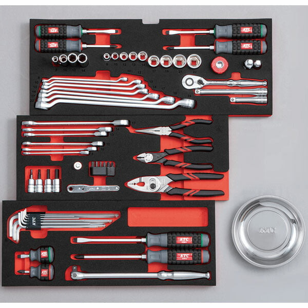 KTC 工具セット チェストタイプ 9.5sq 66点（ブラック） SK3662XBK