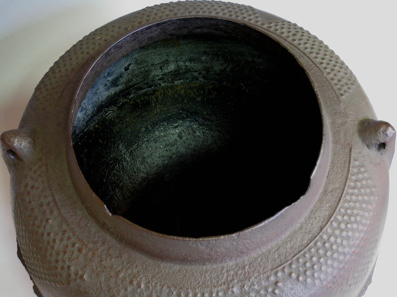 茶道具商（有）越中屋 天猫甑口釜 江戸時代 大西浄心極