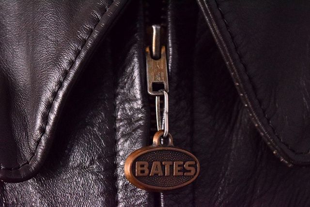 60's〜70's BATES レザー シングル ライダースジャケット ブラック