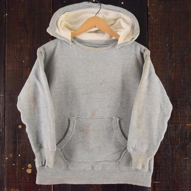 40's ダブルフェイスドラポケ後付けパーカ 40年代 after fooded 杢