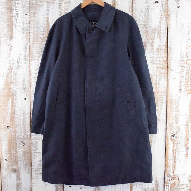 90's Burberrys ENGLAND製 ステンカラーコート90年代 バーバリー 紺