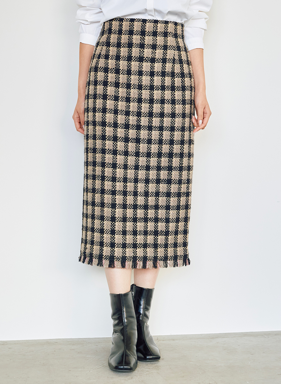 ルーニィ チェックツイードスカート M S115176841 - スカート傷特価・希少