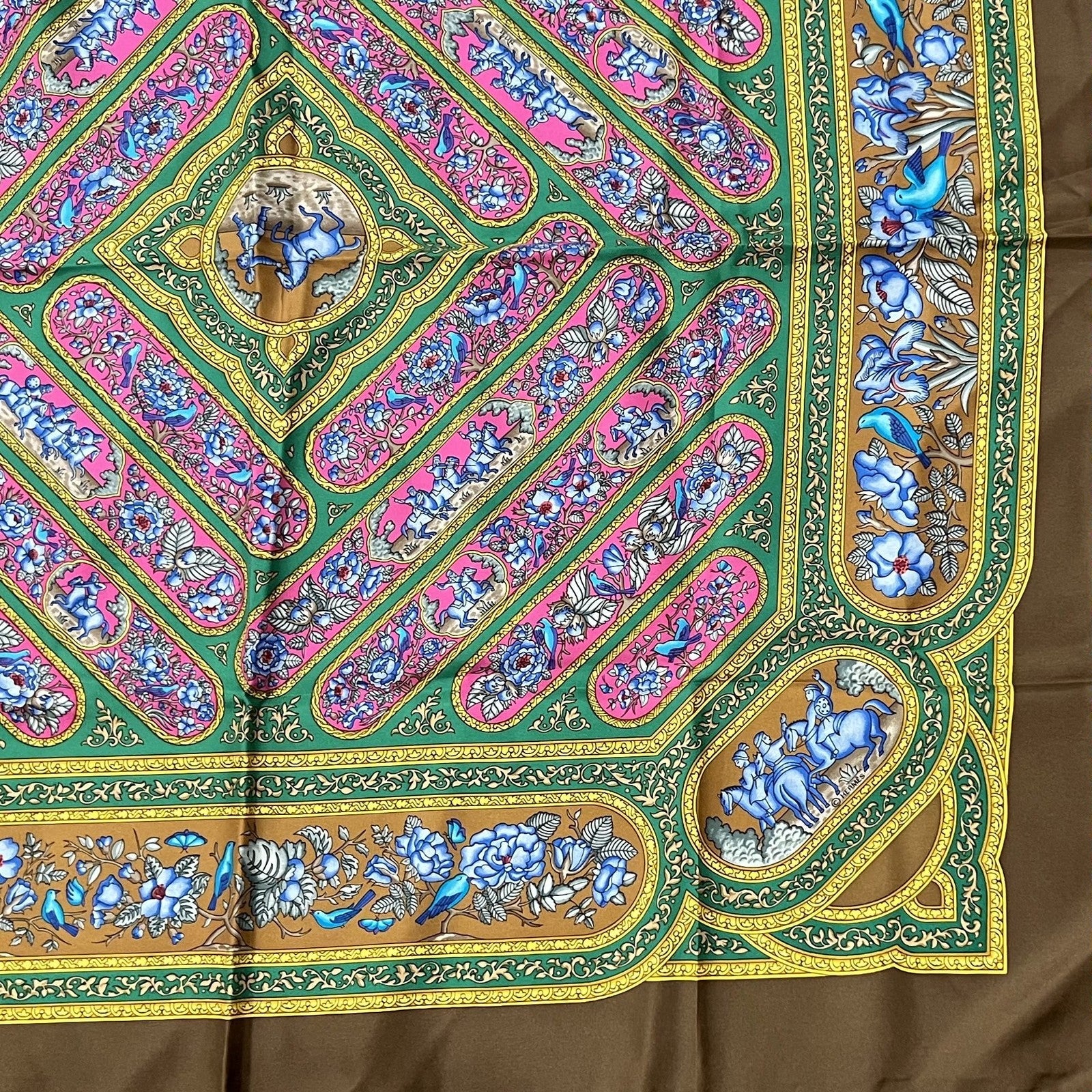 Authentic Hermes Qalamdan 90 cm Silk Scarf | Fortrove