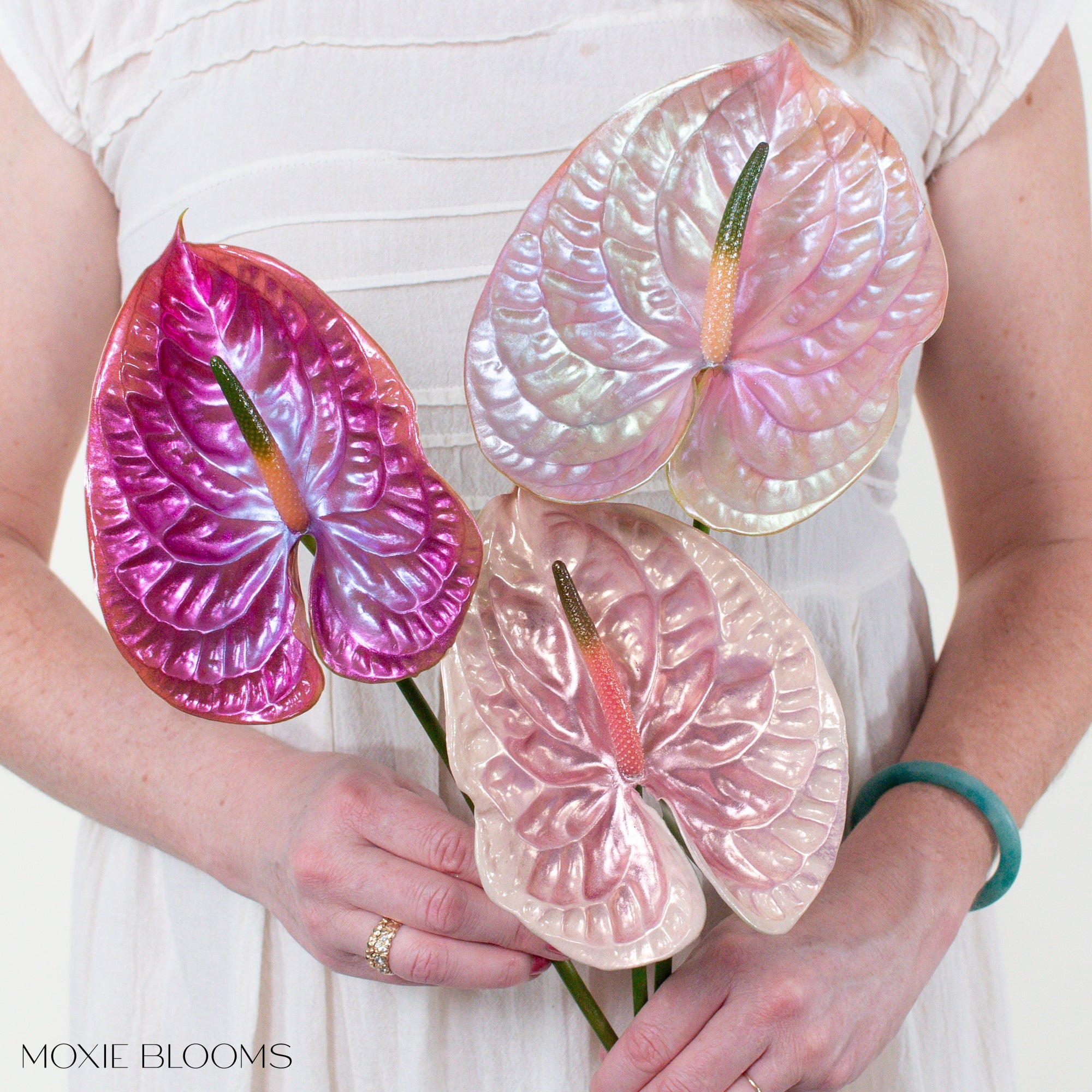 Iridescent Anthurium - Dolly in Drag | Free Shipping with Flower Moxie