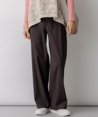 23区(ニジュウサンク)のリネンレーヨンストレッチ ワイドパンツ通販