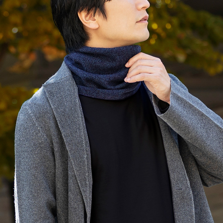 el alto】カシミヤ100% リブネックウォーマー | 藤巻百貨店