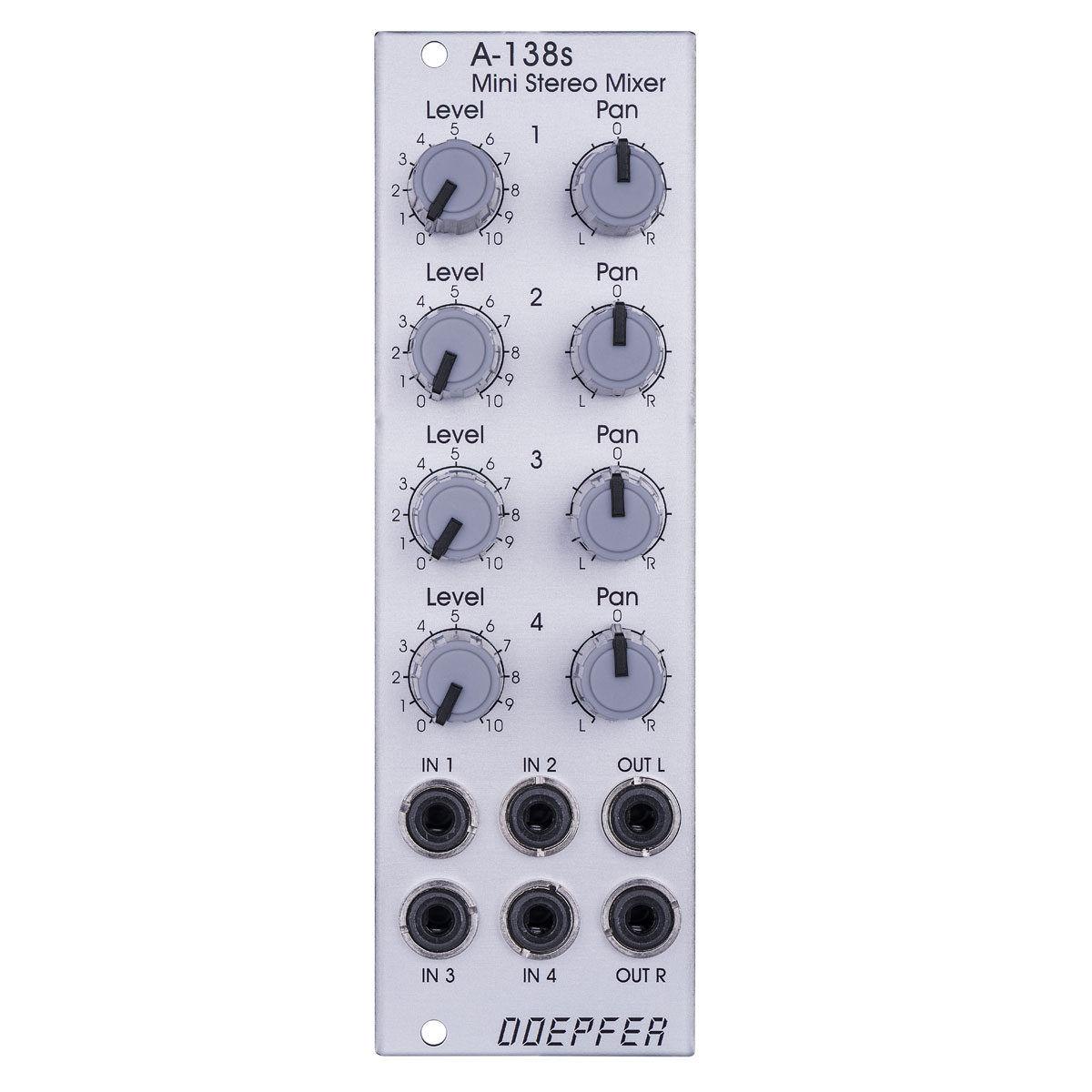 A-138s Mini Stereo Mixer - A-100 Eurorack Modular Synthesizer