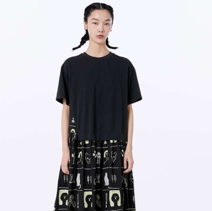 イラストプリント チュニックワンピース ワンピース|チュニック専門