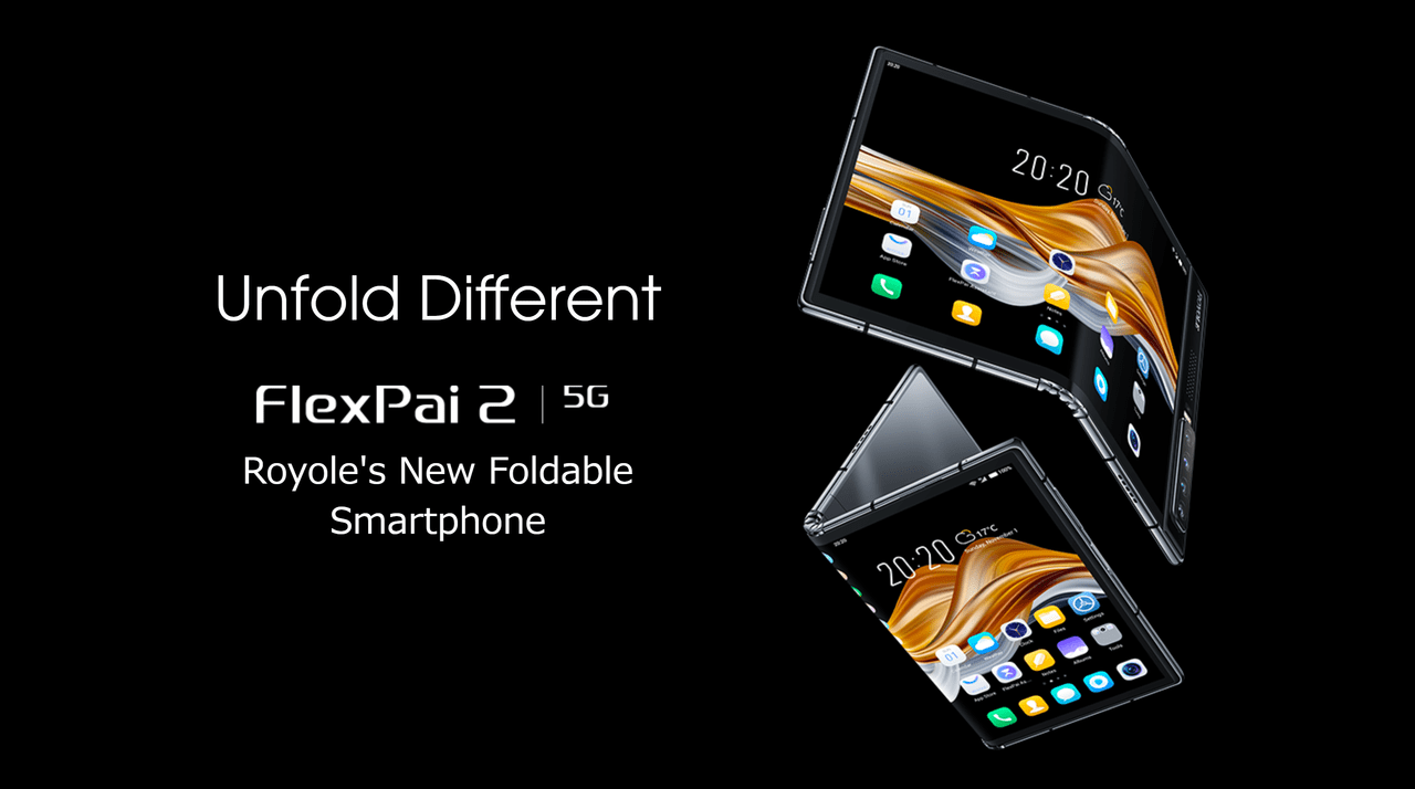 Royole Flexpai 2 5Gのスペックまとめ！開くとタブレット！外側に