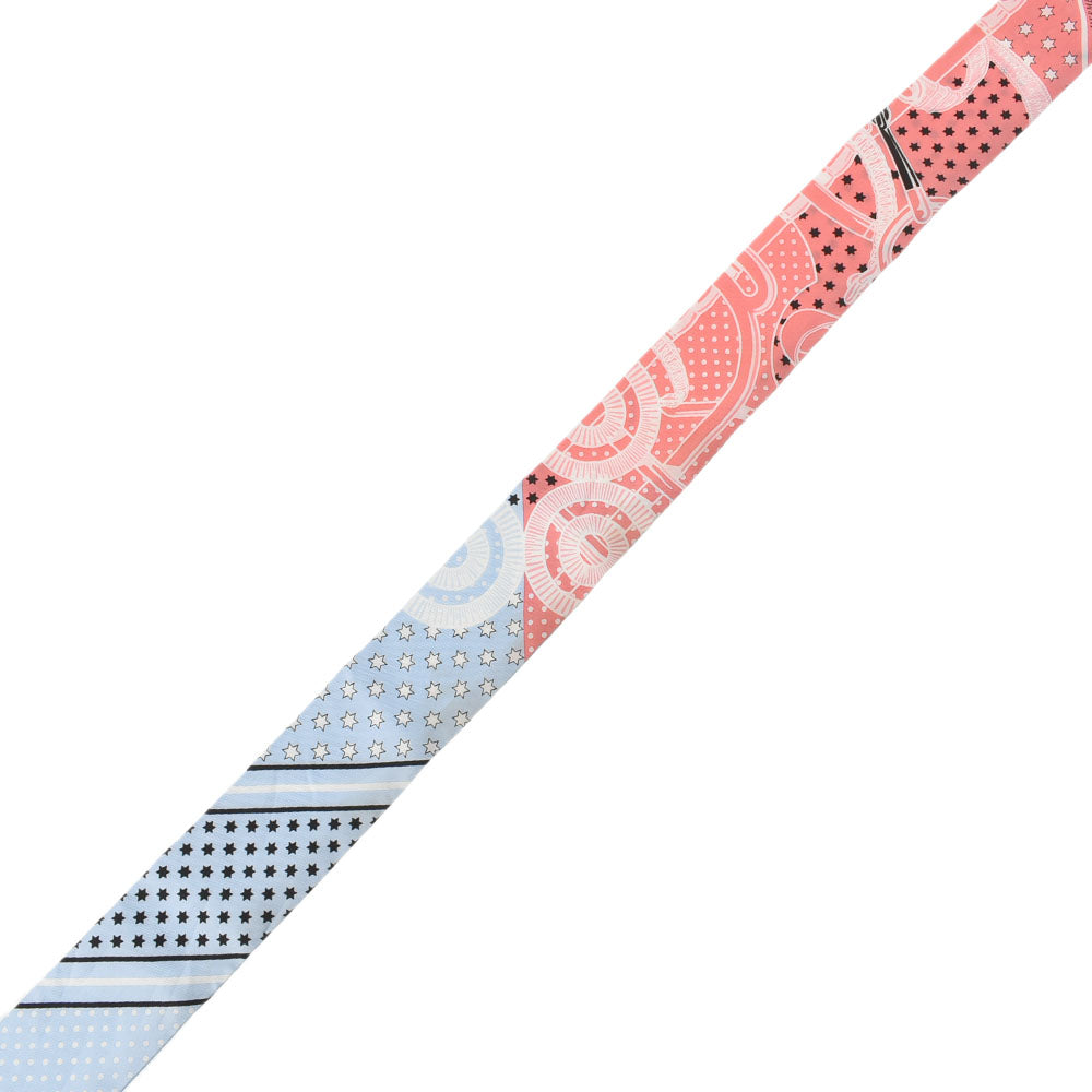 エルメスツイリー 星 水玉 ペイズリー柄 旧タグ ピンク/水色