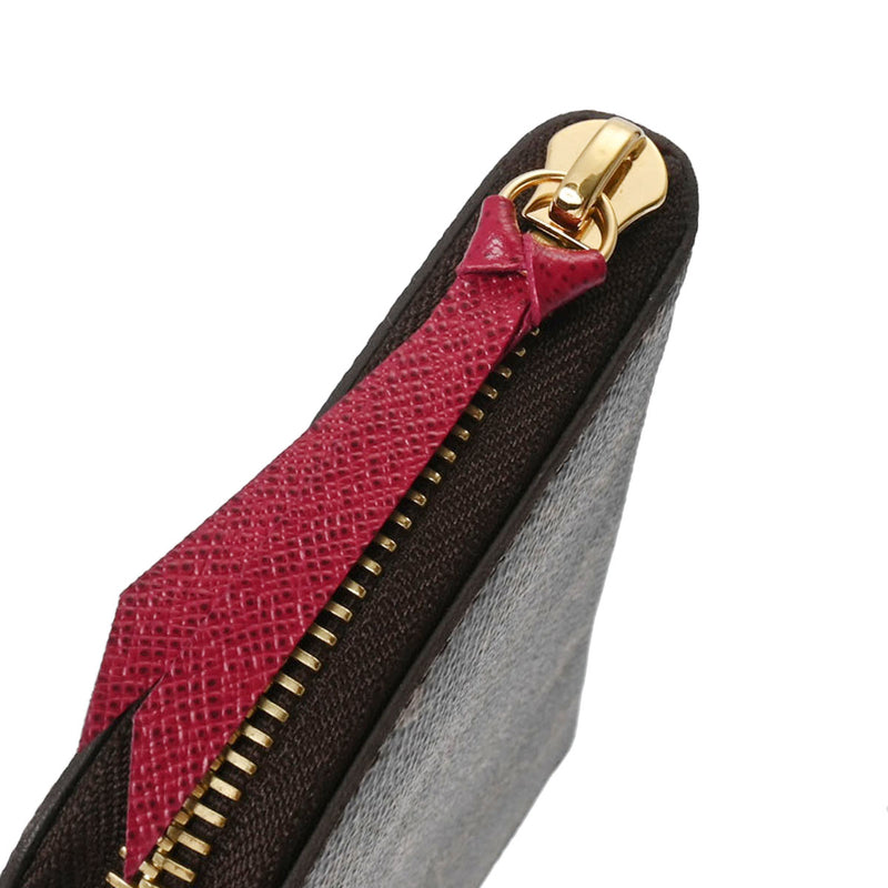 ルイヴィトンポルトフォイユクレマンス 14145 ブラウン/フューシャ