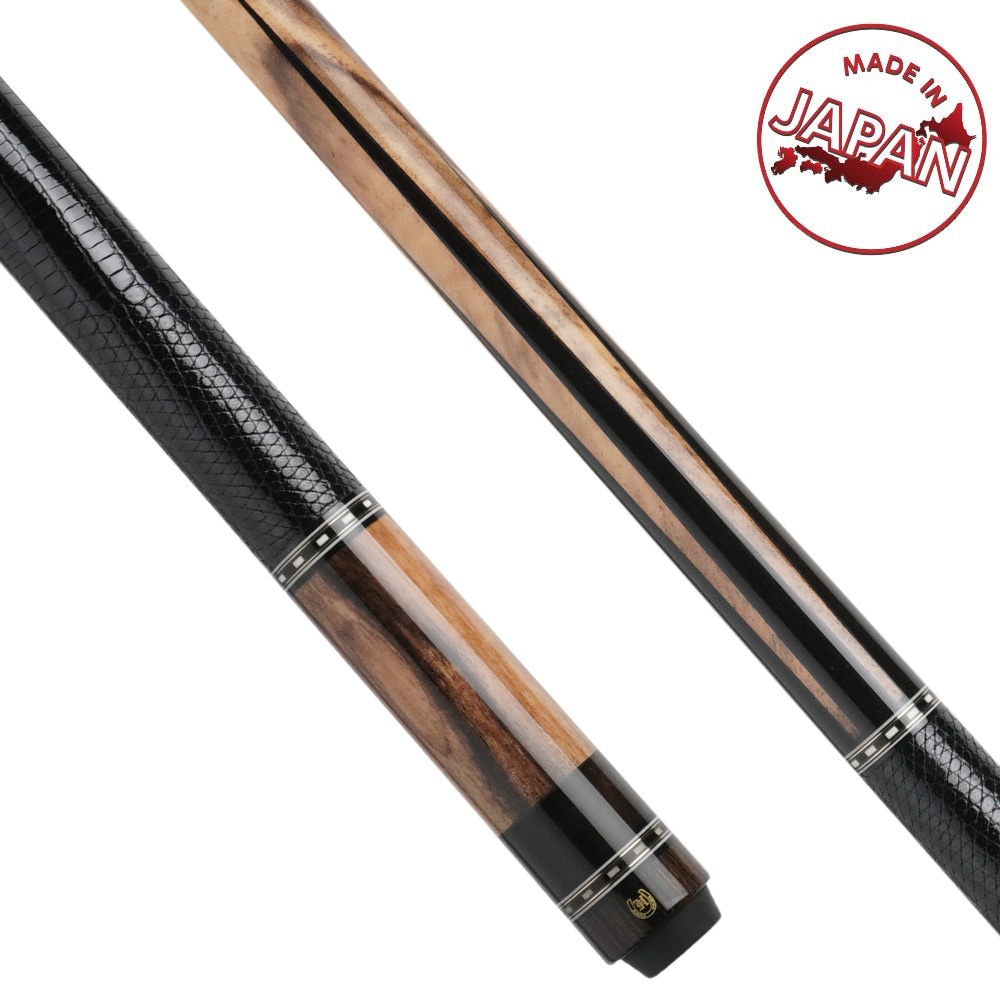 早川工房 No.438 黒柿 リザード革巻 子持6剣 Wリング BORON内蔵