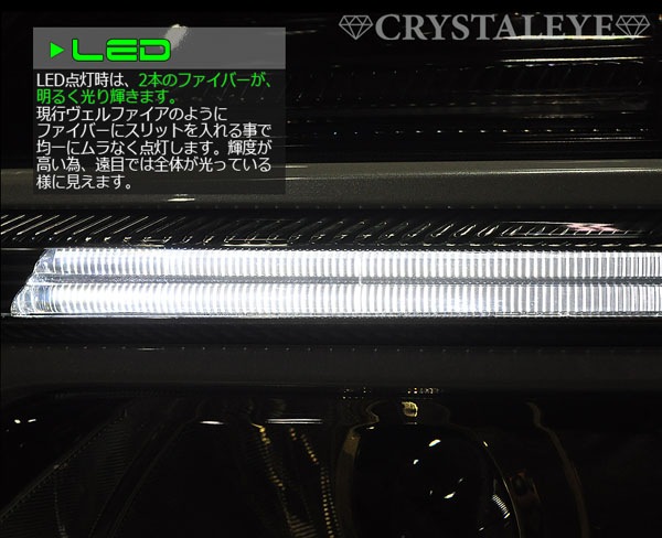 20系 ヴェルファイア 後期用 LED EYEデイライトガーニッシュV2
