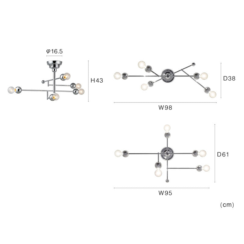 シーリングライト Plata - プラータ ミッドセンチュリーを彷彿とさせる