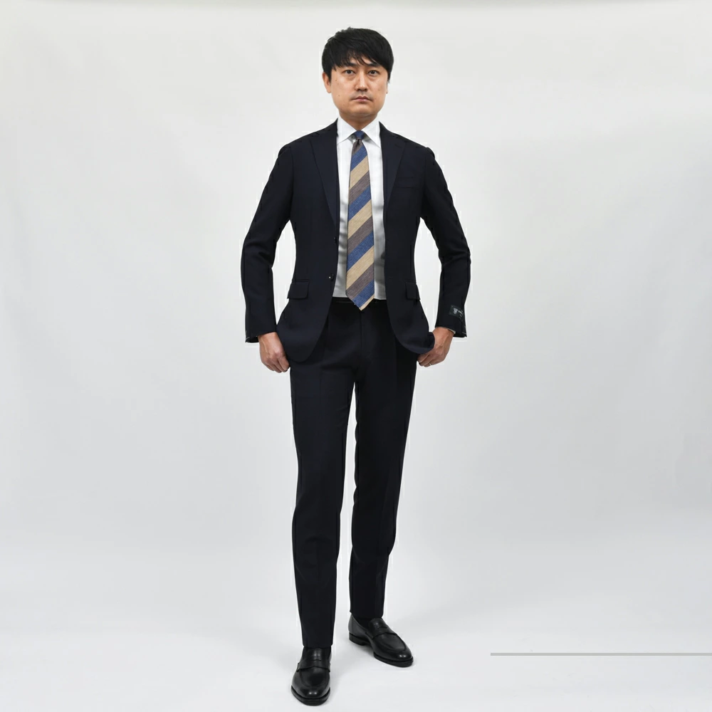 完全別注！ DORMEUIL SUPER BRIO ストライプスーツスーツ！！ RING