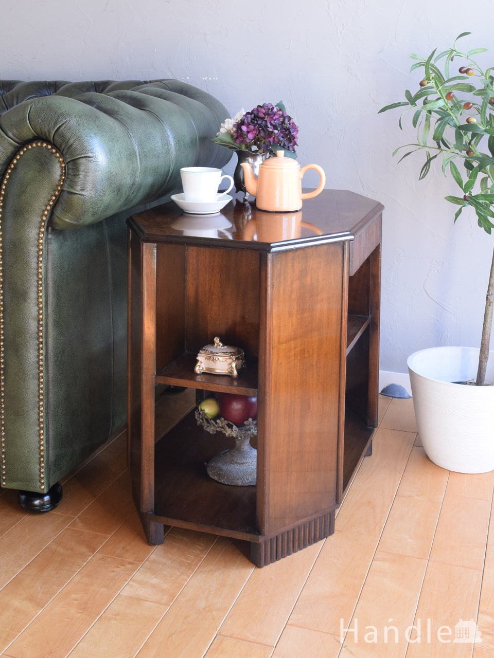 アンティークのコーヒーテーブル、イギリスのオーク材の家具(q-2262-f