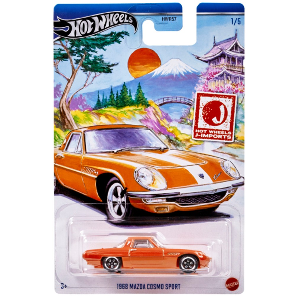 Тематическая машинка Hot Wheels J-imports 1968 Mazda Cosmo sport