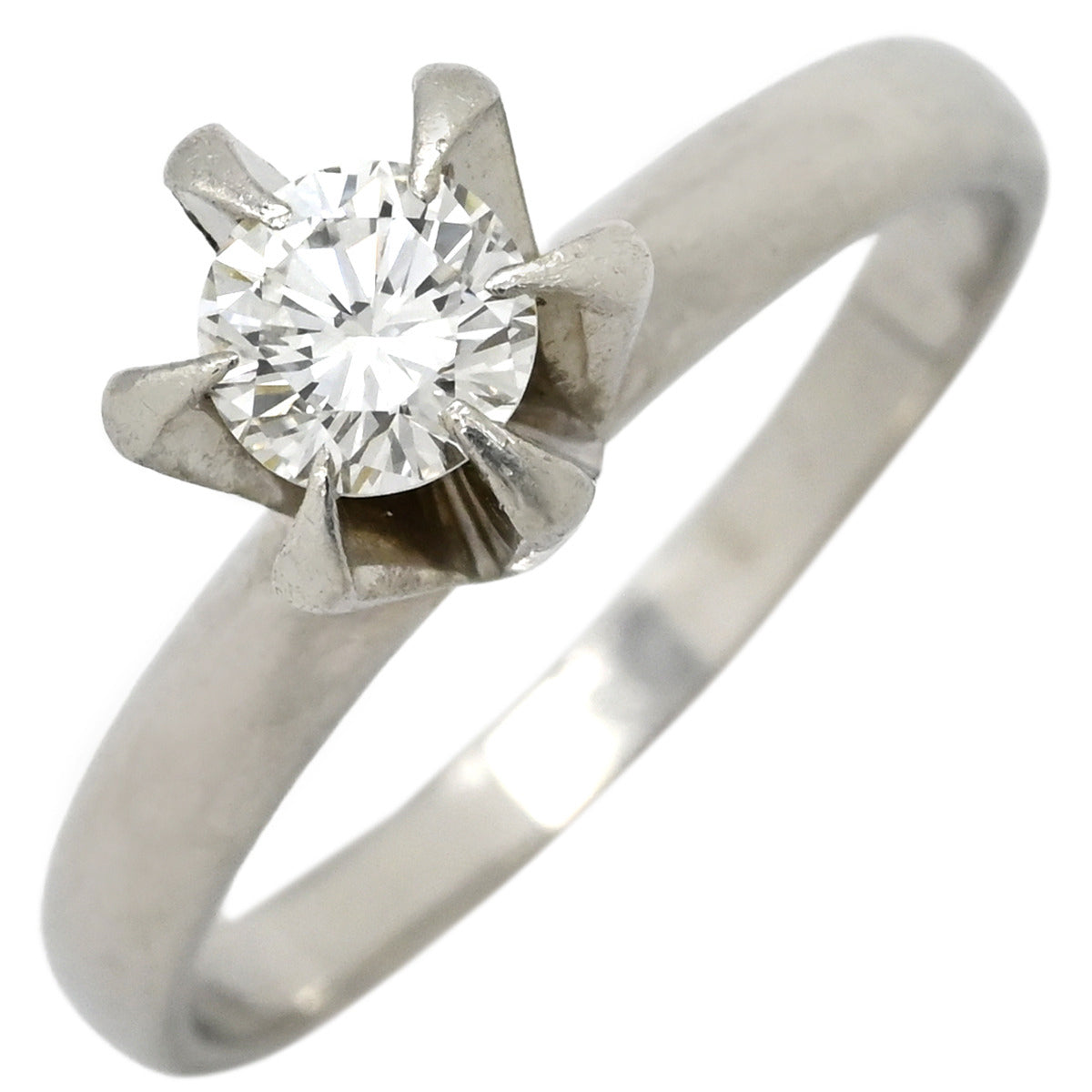 ノンブランド NON BRAND ダイヤ 立爪リング 0.43ct プラチナシルバー