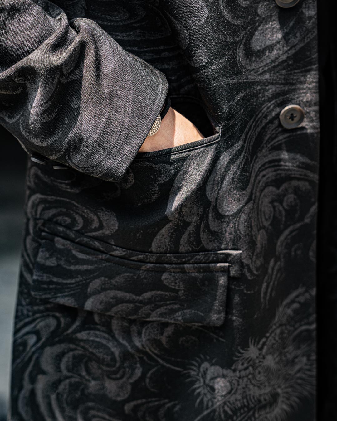 ヨウジヤマモト 2022AW 龍抜染Dr.ジャケット | HUES 福岡セレクトショップ