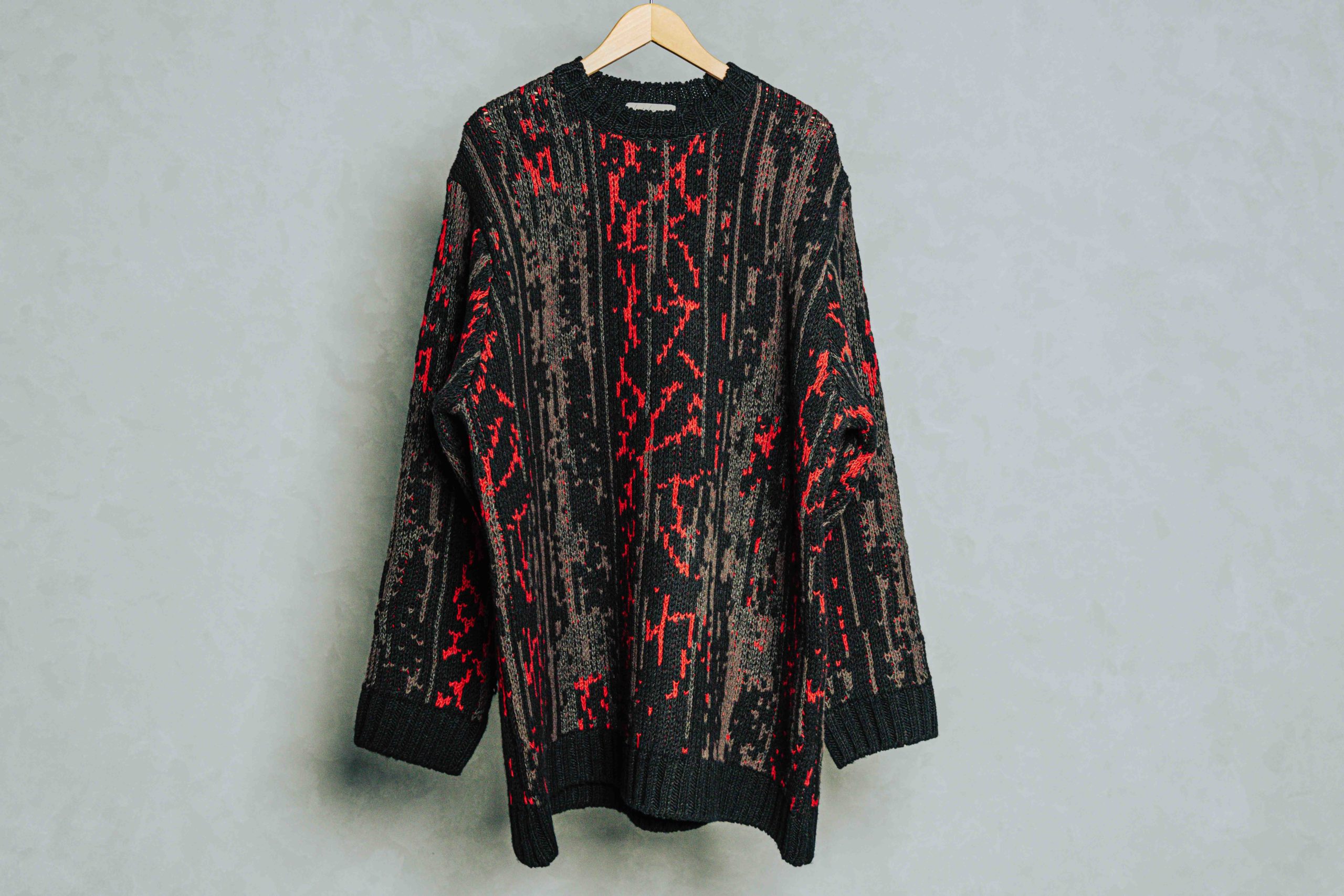 YOHJI YAMAMOTO エスニック柄 オーバーサイズニット | HUES 福岡