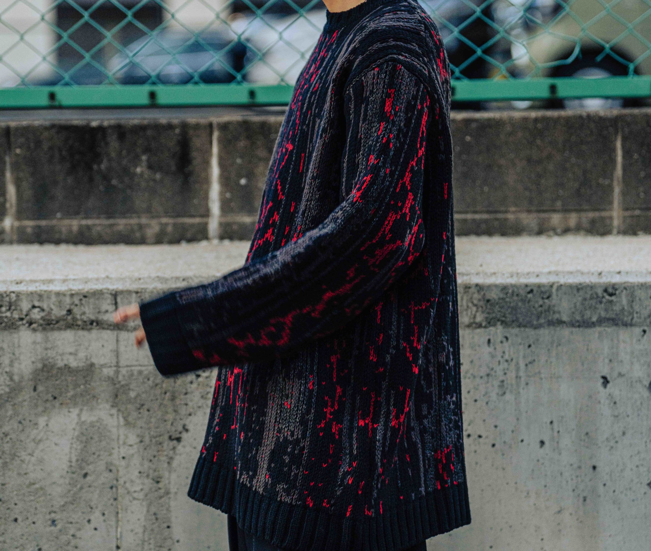 YOHJI YAMAMOTO エスニック柄 オーバーサイズニット | HUES 福岡