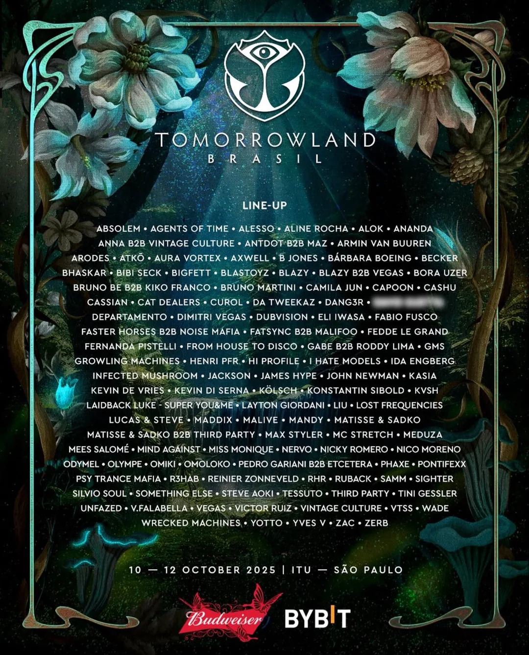 Tomorrowland Brazil 2025 ラインナップ : r/EDM