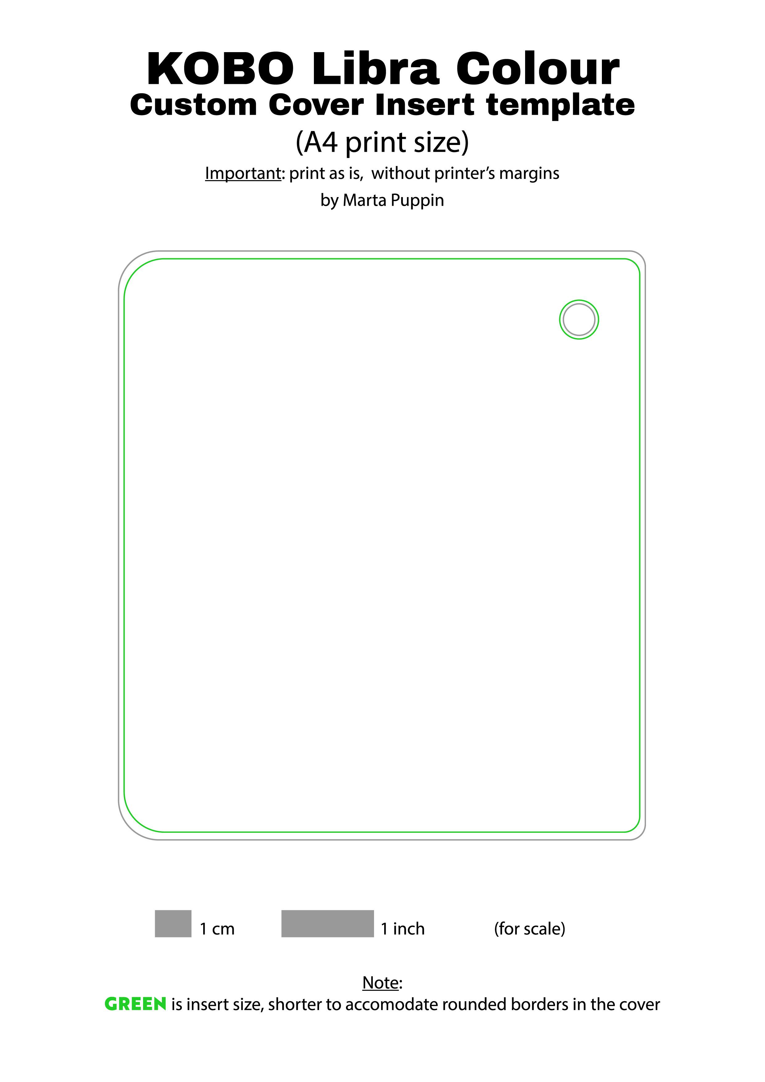 Kobo Libra Colour insert template : r/kobo