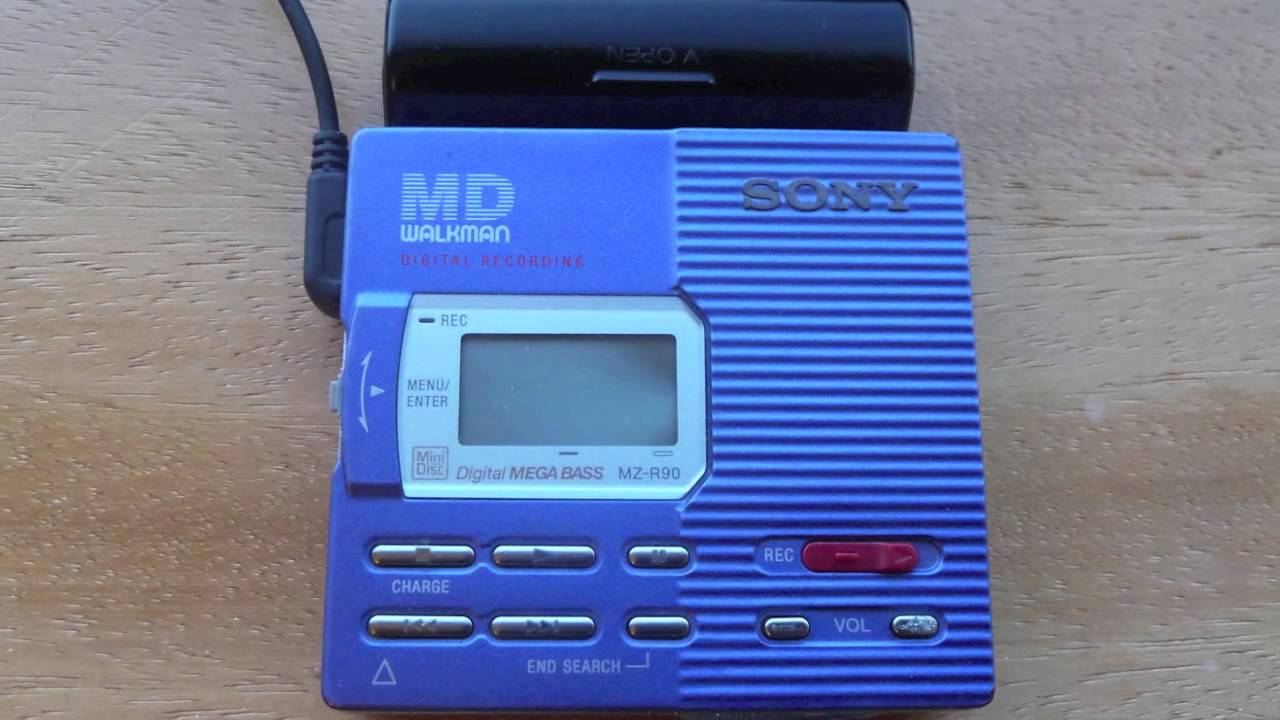 SONY MZ-R90 RECORDABLE MINI DISC WALKMAN - YouTube