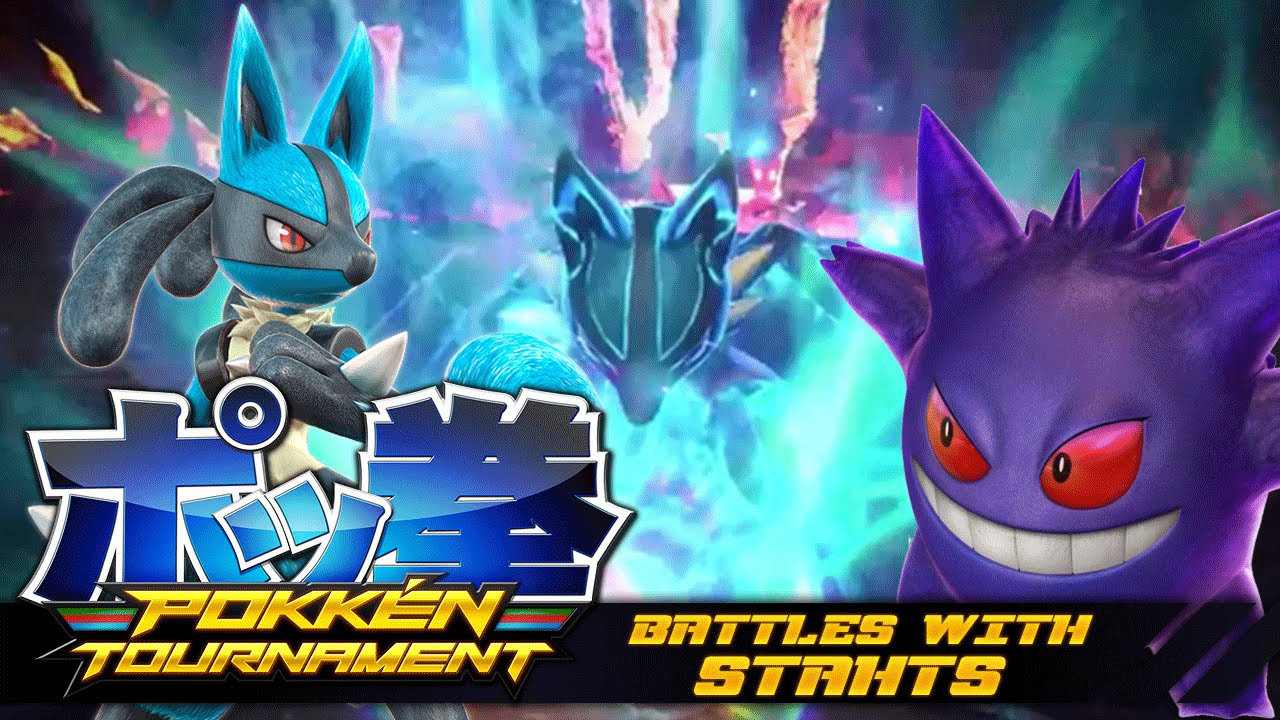 Pokken Mega Lucario Gameplay VS Mega Gengar Gameplay!!! ポッ拳