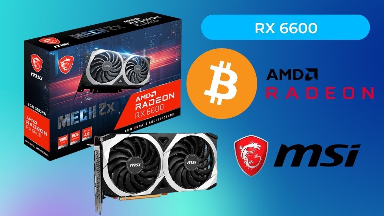 MSI Radeon RX 6600 MECH 2X 8G | Best Budget Mining/Gaming GPU